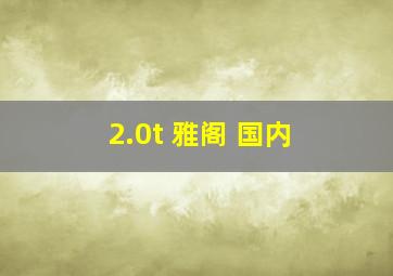 2.0t 雅阁 国内